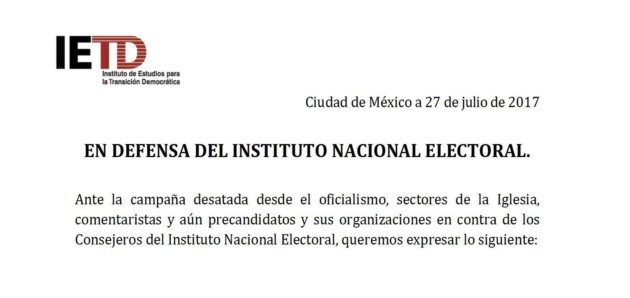 En defensa del INE En defensa del INE